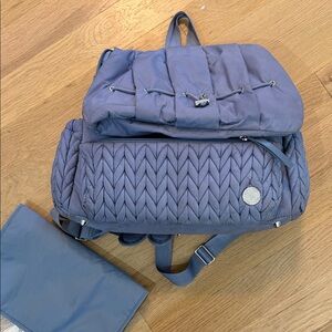 Quilted Blue Kids Backpack